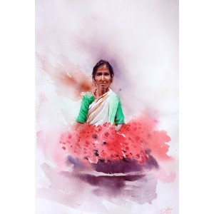 Hafsa Shaikh, 14 x 21 inch, Water Color On Paper, Figurative Painting, AC-HFS-057